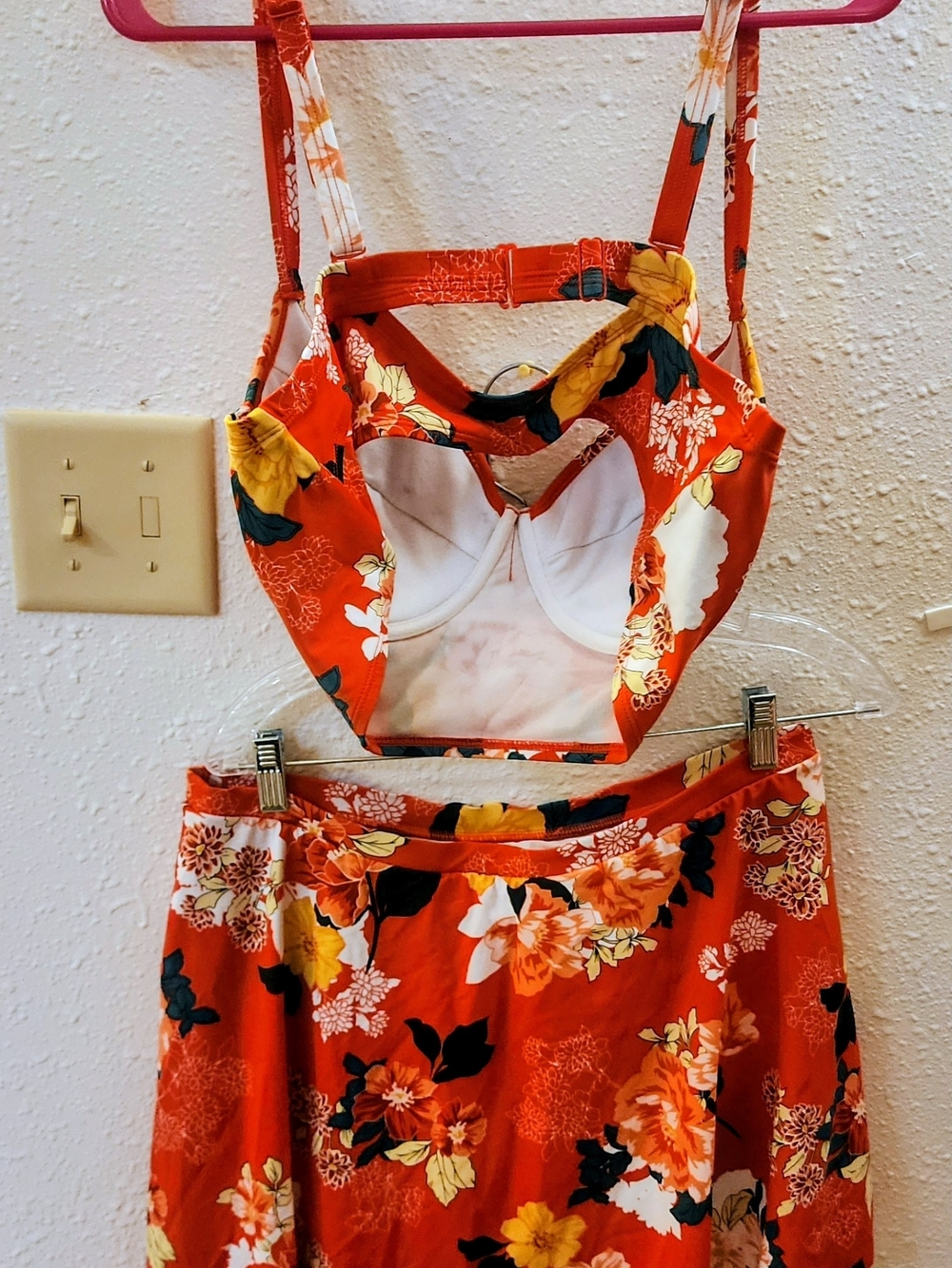 SZ 1 torrid Red Floral Two-Piece Swimsuit with Skirted Bottom - Picture 8 of 12